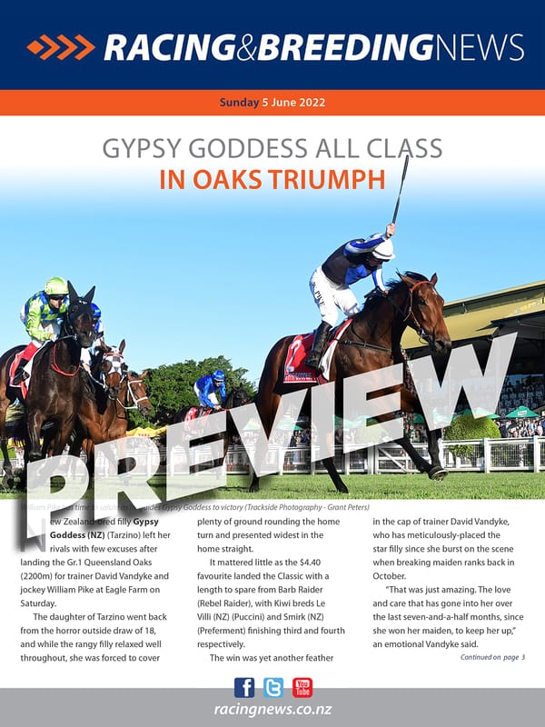 NZ Racing and Breeding News – 05 June 2022