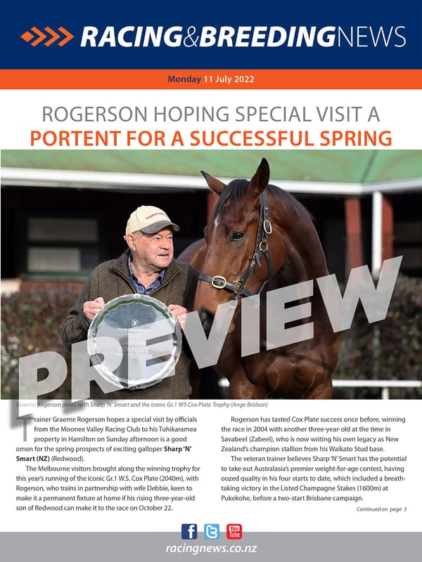 NZ Racing and Breeding News – 11 July 2022