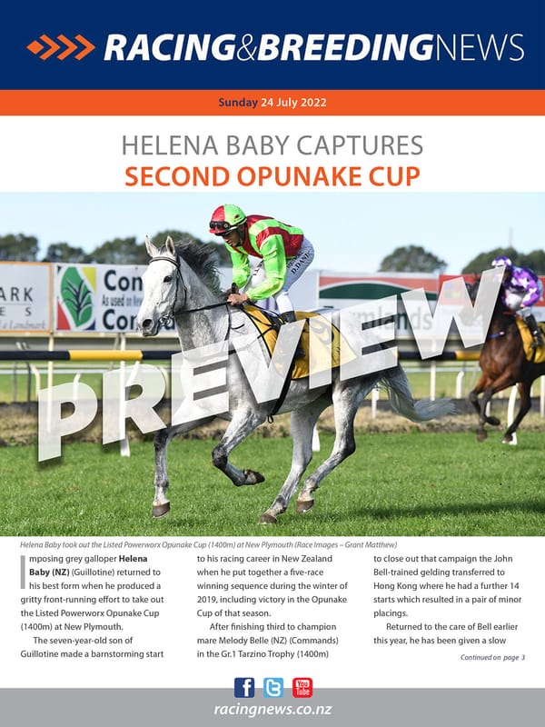 NZ Racing and Breeding News – 24 July 2022