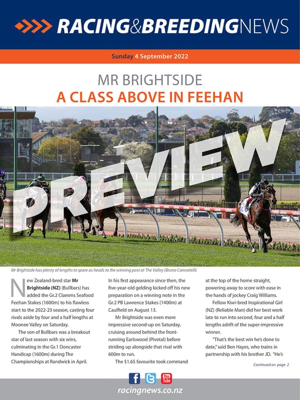 NZ Racing and Breeding News – 04 September 2022