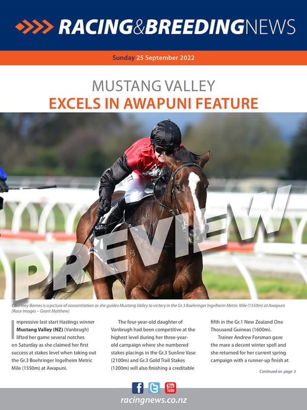 NZ Racing and Breeding News – 25 September 2022
