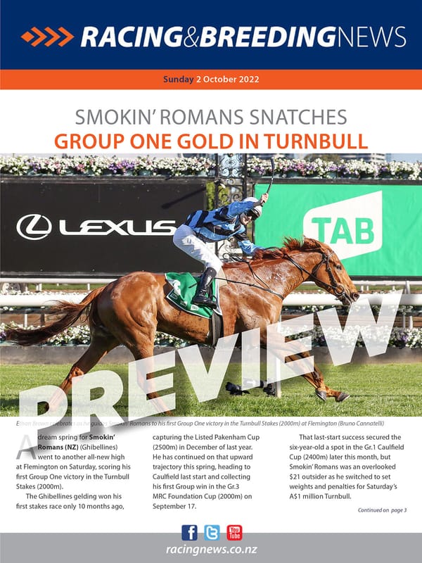 NZ Racing and Breeding News – 02 October 2022