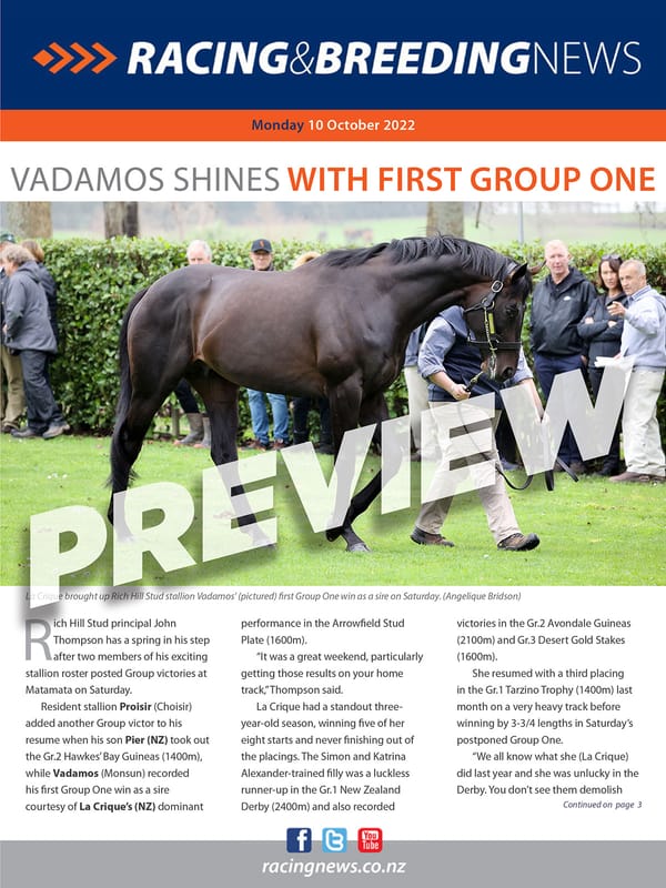 NZ Racing and Breeding News – 10 October 2022
