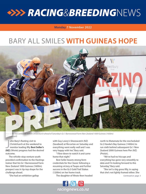 NZ Racing and Breeding News – 07 November 2022