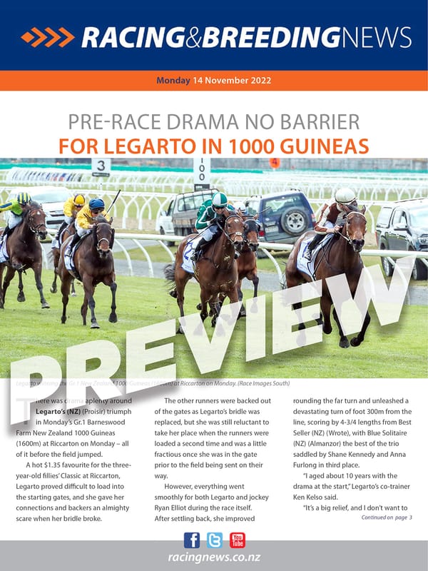 NZ Racing and Breeding News – 14 November 2022