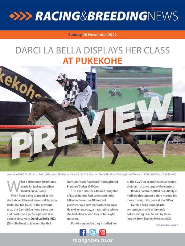 NZ Racing and Breeding News – 20 November 2022