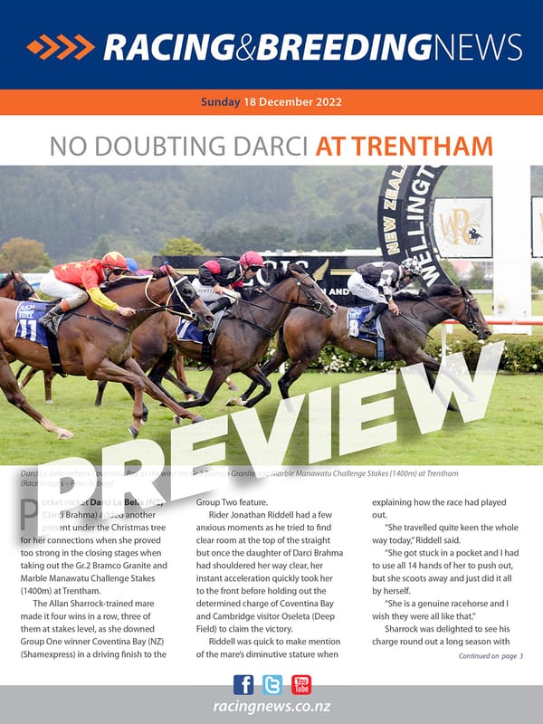 NZ Racing and Breeding News – 18 December 2022
