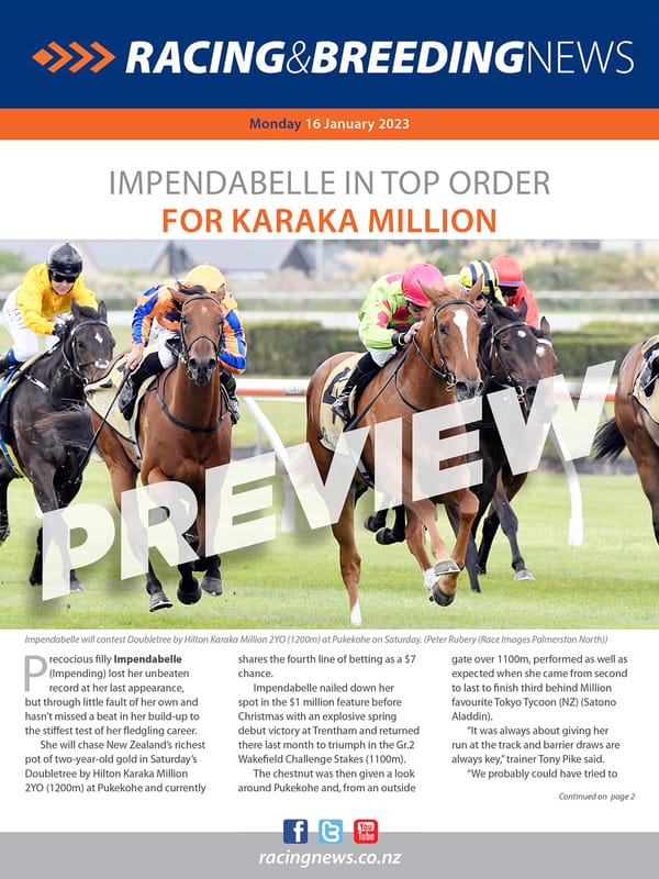NZ Racing and Breeding News – 16 January 2023