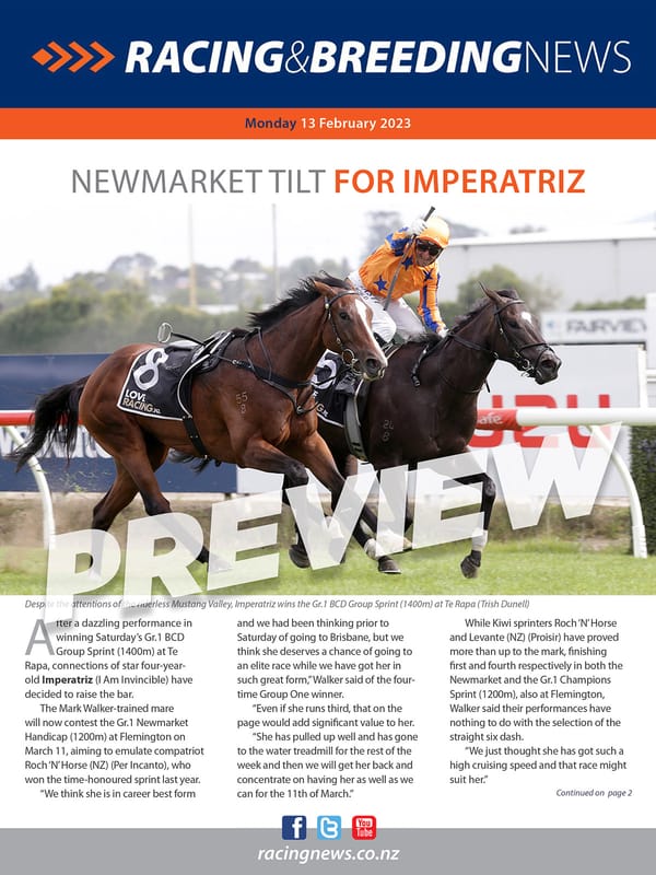 NZ Racing and Breeding News – 13 February 2023