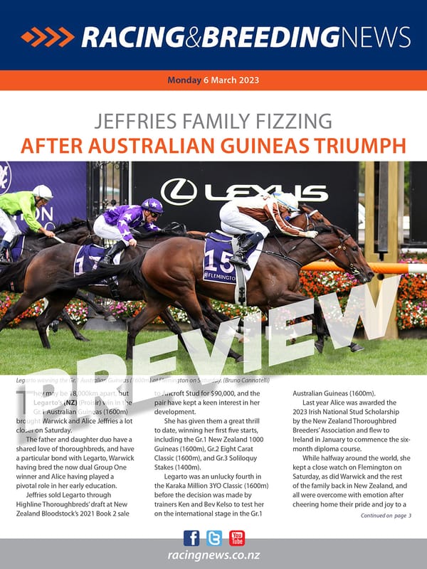 NZ Racing and Breeding News – 06 March 2023