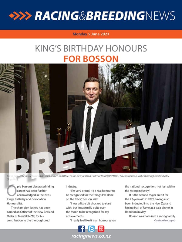 NZ Racing and Breeding News – 05 June 2023