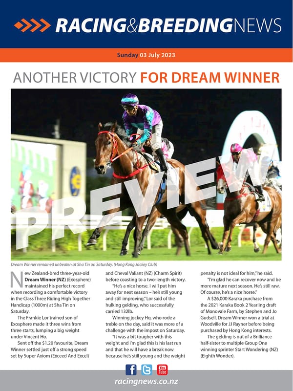 NZ Racing and Breeding News – 03 July 2023