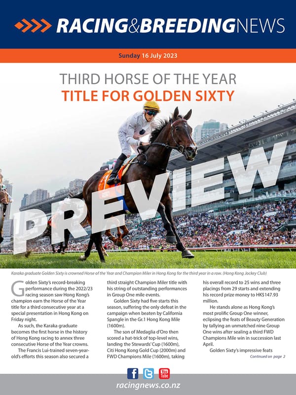 NZ Racing and Breeding News – 16 July 2023