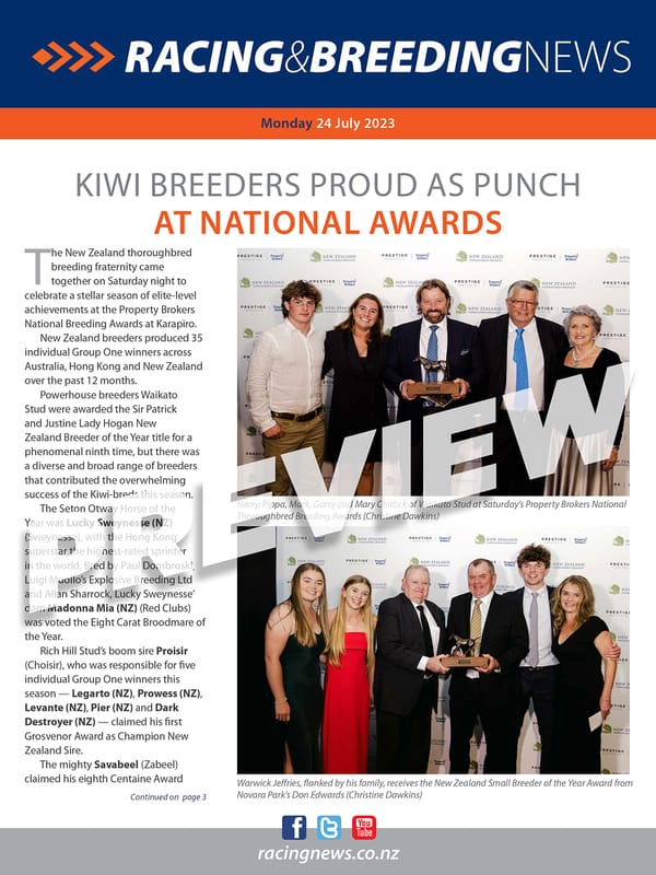 NZ Racing and Breeding News – 24 July 2023