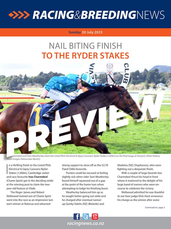 NZ Racing and Breeding News – 30 July 2023