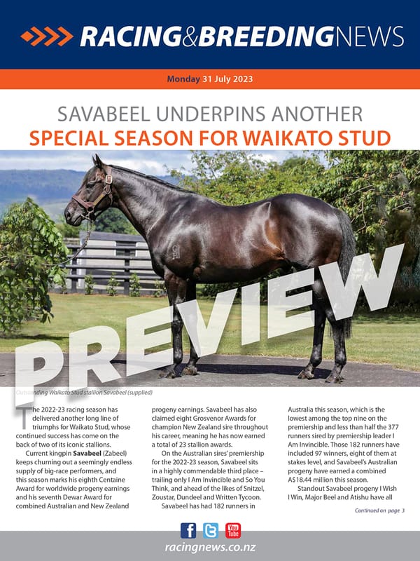 NZ Racing and Breeding News – 31 July 2023