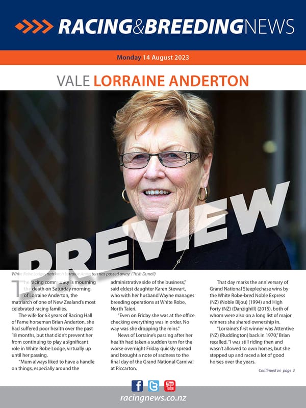 NZ Racing and Breeding News – 14 August 2023