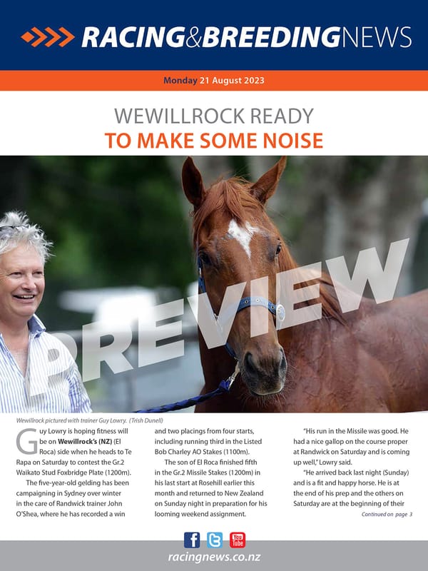 NZ Racing and Breeding News – 21 August 2023