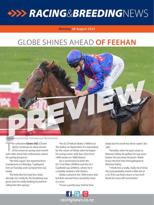 NZ Racing and Breeding News – 28 August 2023