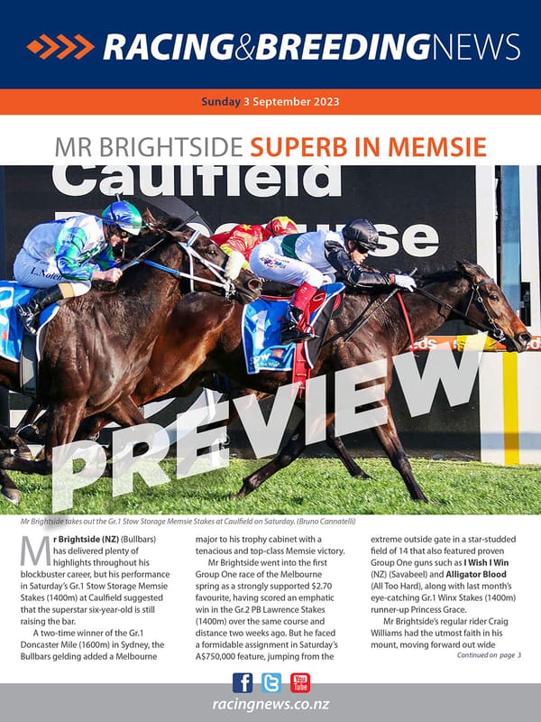 NZ Racing and Breeding News – 03 September 2023