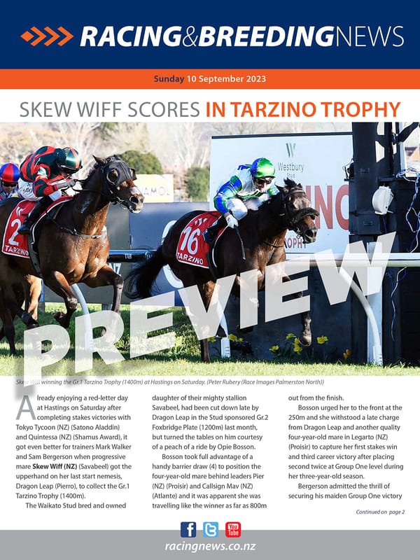 NZ Racing and Breeding News – 10 September 2023
