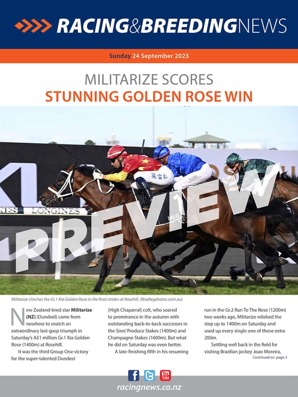 NZ Racing and Breeding News – 24 September 2023