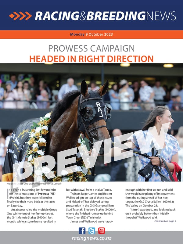 NZ Racing and Breeding News – 09 October 2023