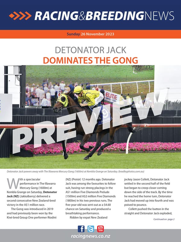 NZ Racing and Breeding News – 26 November 2023