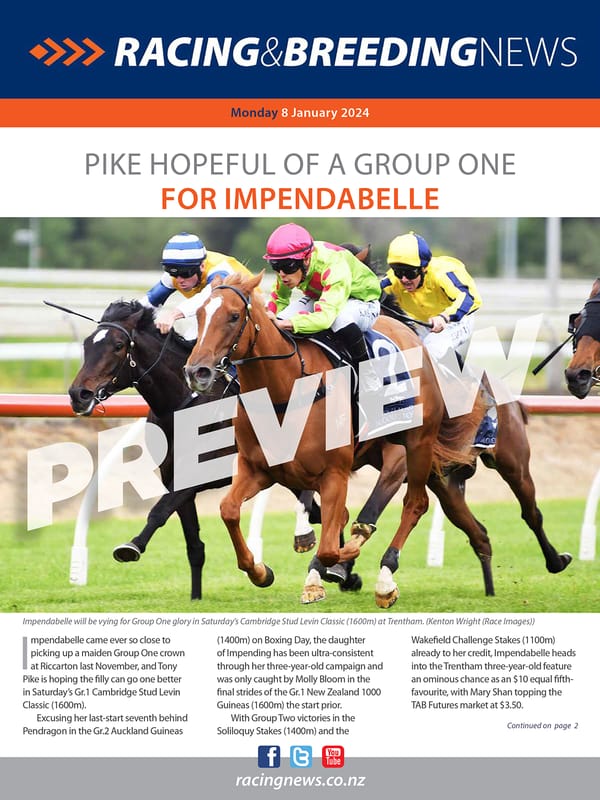 NZ Racing and Breeding News – 8 January 2024