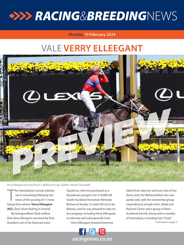 NZ Racing and Breeding News – 19 February 2024