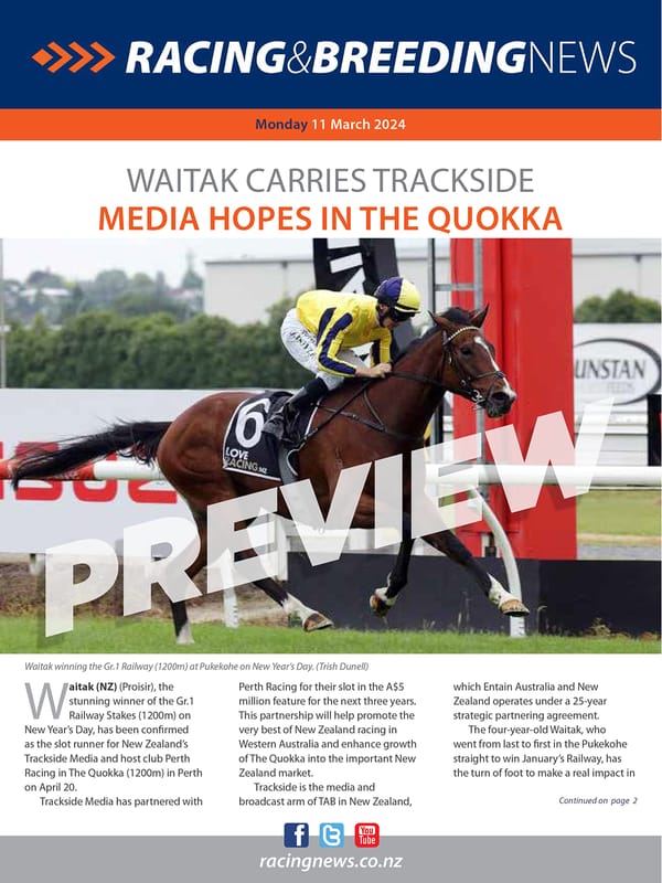 NZ Racing and Breeding News – 11 March 2024