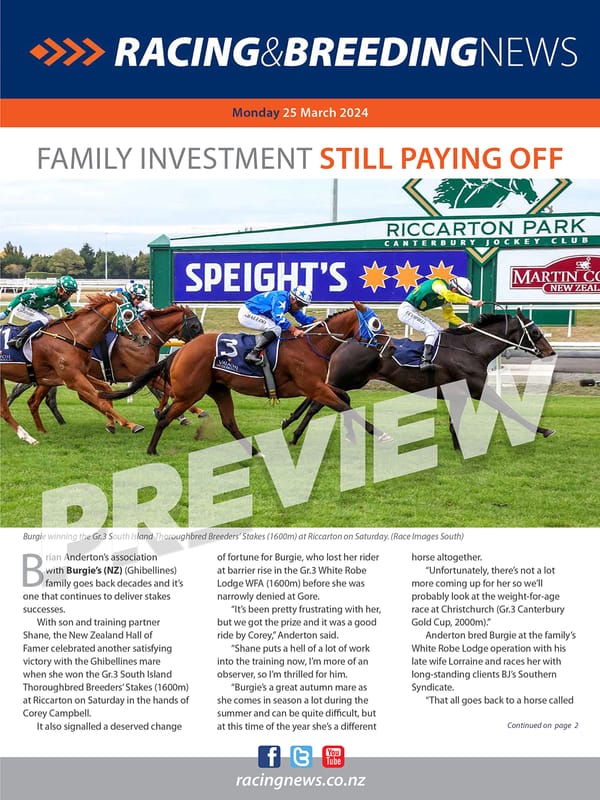 NZ Racing and Breeding News – 25 March 2024