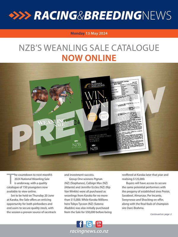 NZ Racing and Breeding News – 13 May 2024