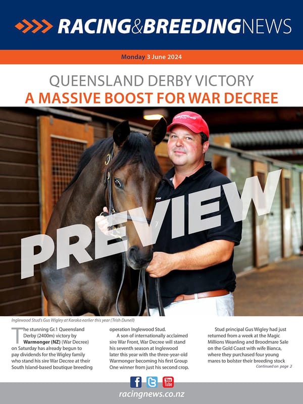 NZ Racing and Breeding News – 03 June 2024