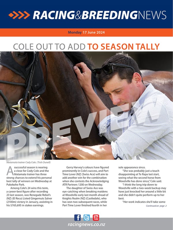 NZ Racing and Breeding News – 17 June 2024