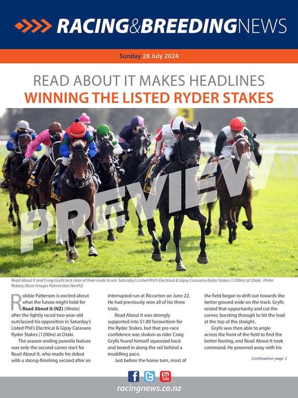 NZ Racing and Breeding News – 28 July 2024
