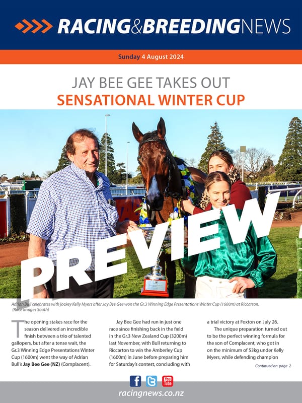 NZ Racing and Breeding News – 04 August 2024