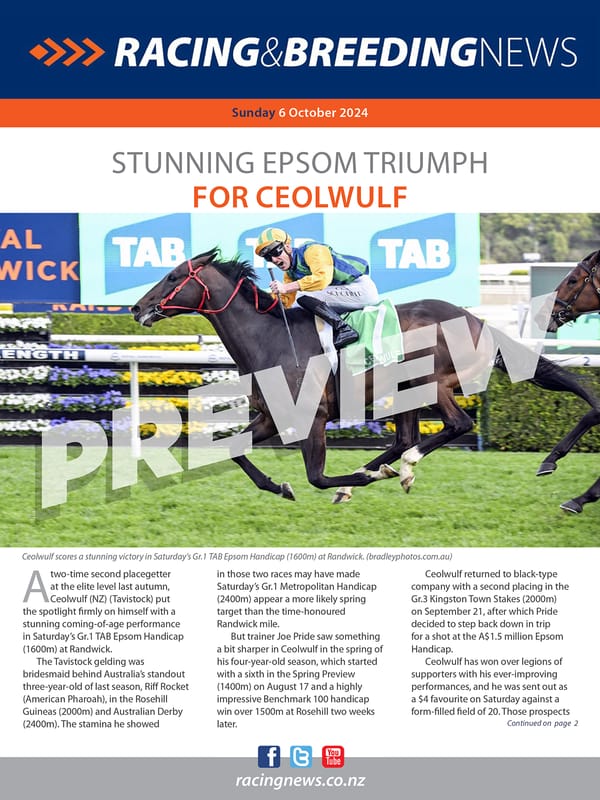 NZ Racing and Breeding News – 06 October 2024