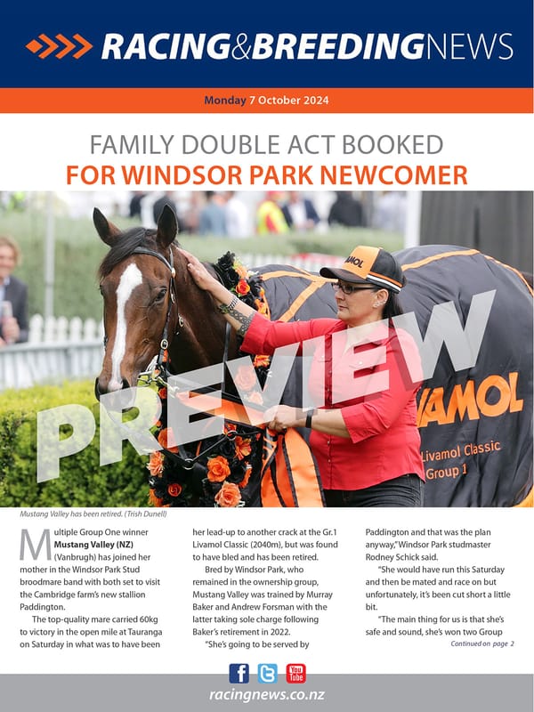 NZ Racing and Breeding News – 07 October 2024
