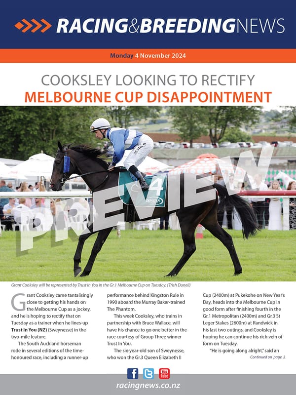 NZ Racing and Breeding News – 04 November 2024
