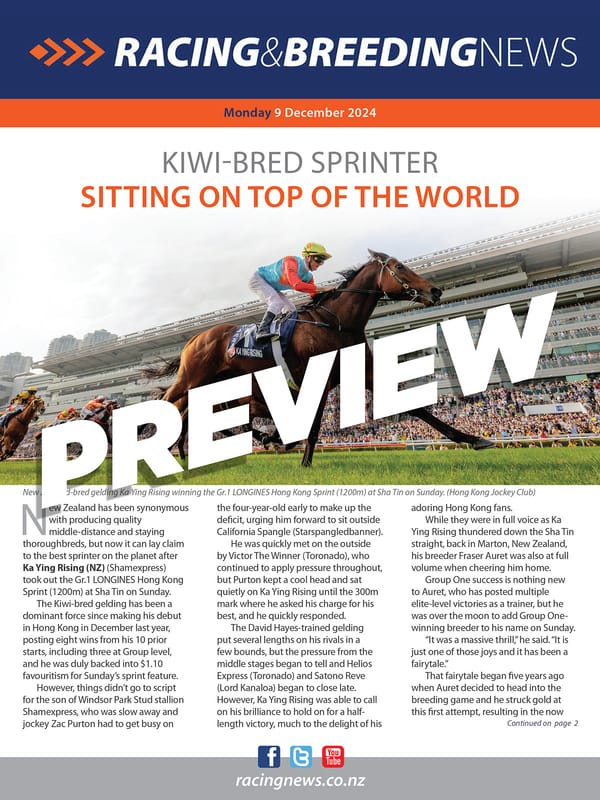 NZ Racing and Breeding News – 09 December 2024