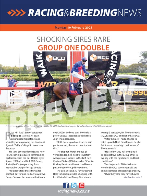 NZ Racing and Breeding News – 10 February 2025