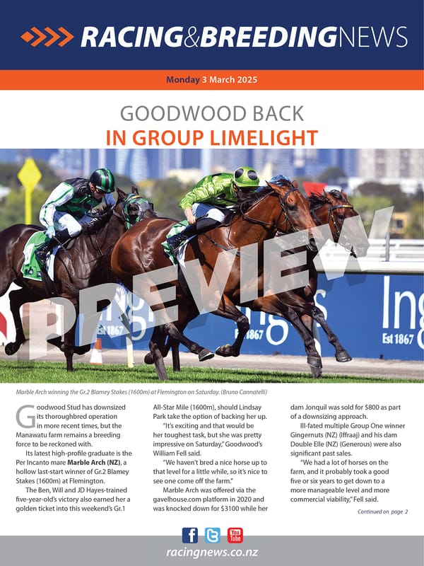 NZ Racing and Breeding News – 03 March 2025