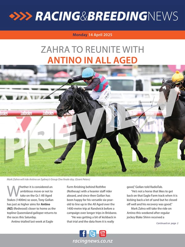 NZ Racing and Breeding News – 14 April 2025