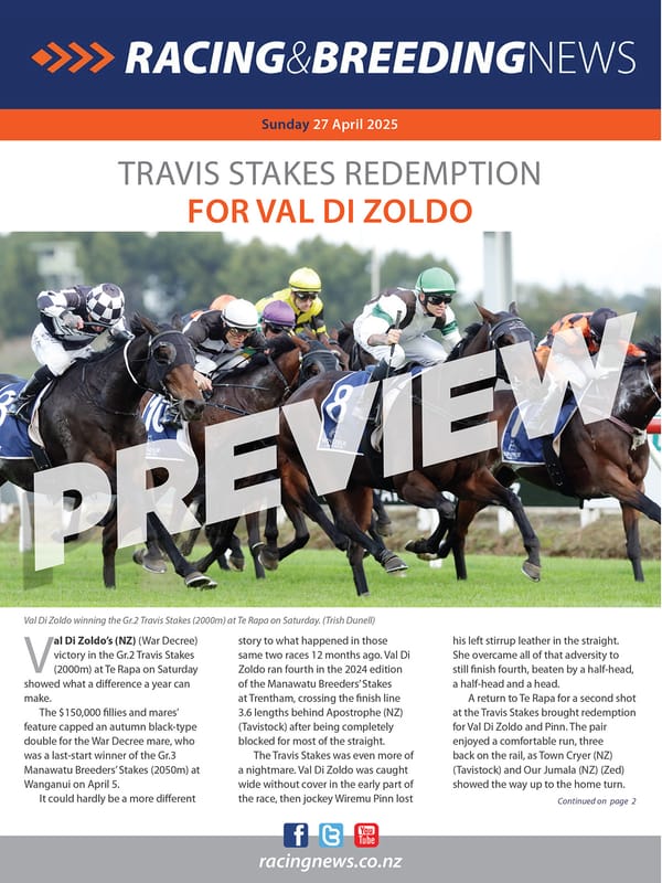 NZ Racing and Breeding News – 27 April 2025