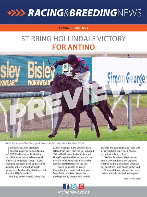NZ Racing and Breeding News – 11 May 2025
