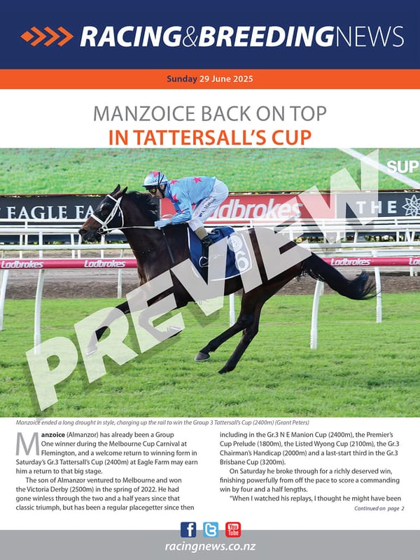NZ Racing and Breeding News – 29 June 2025